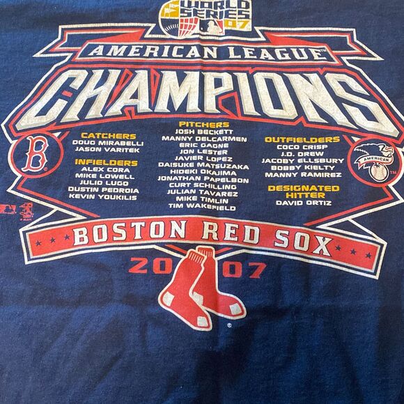 2007 Boston Red Sox Delta T-Shirt ALCS Champions blue short sleeve - Picture 7 of 7